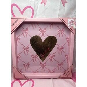 Juicy Couture Printed Wall Art-Pink Bow